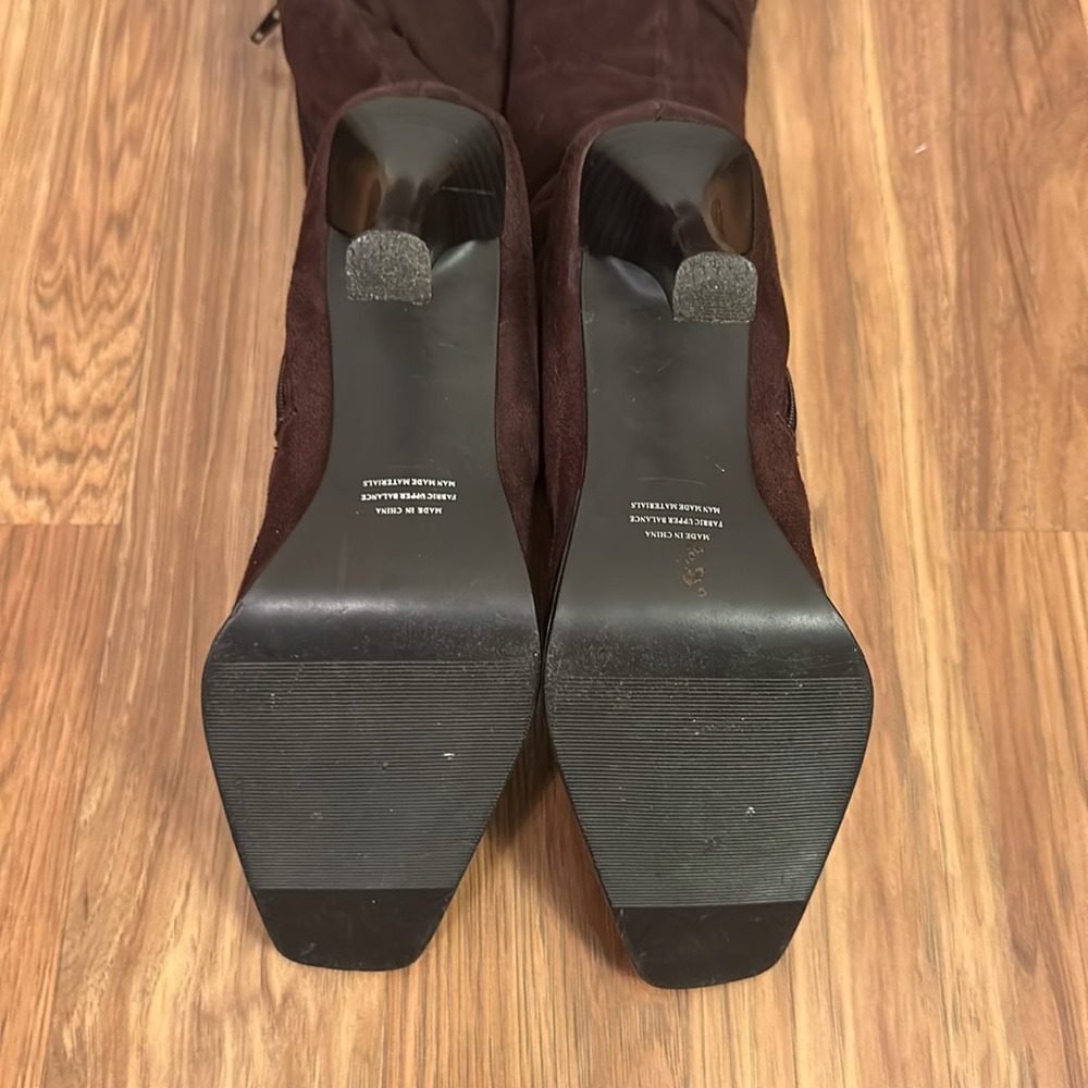 Apostrophe Brown Faux suede boots size 7 - Picture 6 of 13